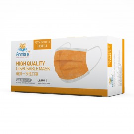 Annie ASTM Level 3 made in Hong Kong Orange disposable mask