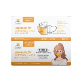 Annie ASTM Level 3 made in Hong Kong Orange disposable mask