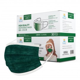Annie ASTM Level 3 made in Hong Kong Dark Green disposable mask