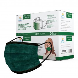 Annie ASTM Level 3 made in Hong Kong Dark Green (Black Filter) disposable mask