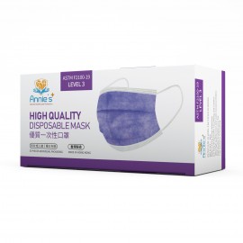 Annie ASTM Level 3 made in Hong Kong Purple disposable mask