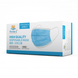 Annie ASTM Level 3 made in Hong Kong blue disposable mask