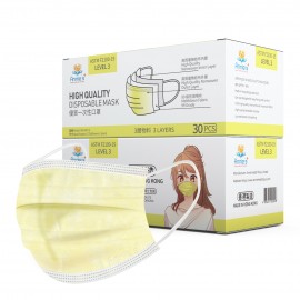Annie ASTM Level 3 made in Hong Kong Yellow disposable mask