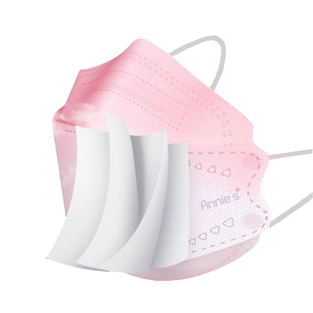 Annie+ KF99 Gradient Pink 4-Layer 3D Mask 20 Pieces a Box Individually Packed