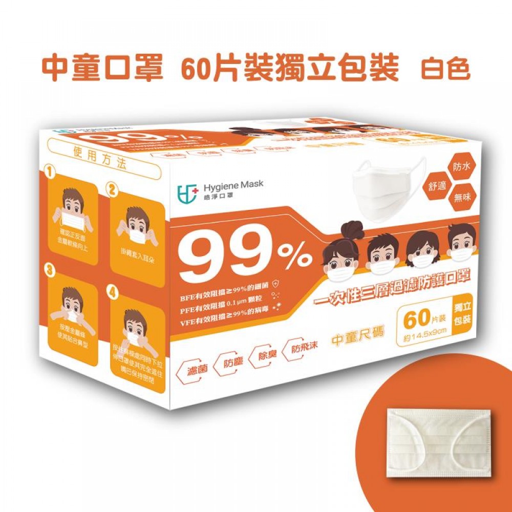 Hygiene Disposable Kids Masks 99% (Made in Hong Kong) (Out of Stock)