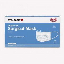 BYD Care Single-use Surgical Mask ASTM F2100 LV2, Type IIR (50PCs/Box) (Out of Stock)