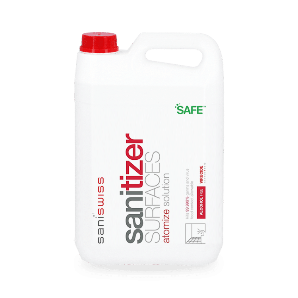 Saniswiss S4 Sanitizer Surfaces (Atomizing Solution) (5000ml Refill) 