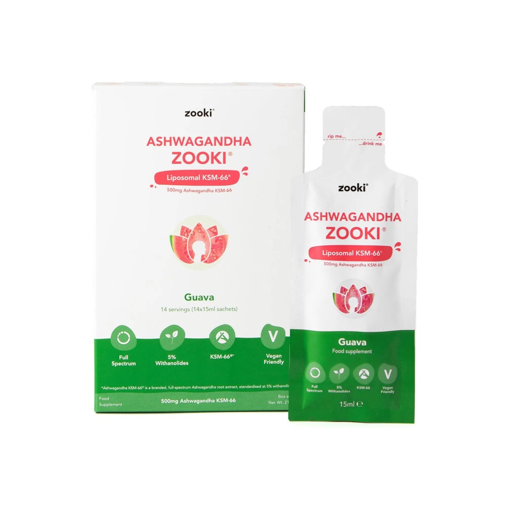 Zooki® Ashwagandha Zooki (500mg) #Guava 14 sachets x15ml 