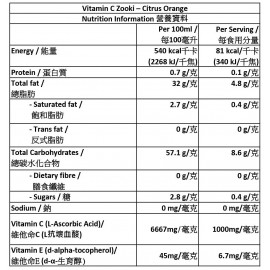 YourZooki Citrus Orange Liposomal Vitamin C Zooki™ | YourZooki | 30 (1000mg) Sachets (30Days)