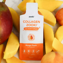 YourZooki Liposomal Collagen (Mango Peach Flavor) Zooki™ | YourZooki | 14 (15ml) Sachets (14 Days) (5000MG)