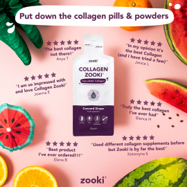 YourZooki Liposomal Collagen (Concord Grape Flavor) Zooki™ | YourZooki | 14 (15ml) Sachets (14 Days) (5000MG)(out of stock)